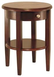 Round end tables available for delivery today. Round End Table With Drawer And Shelf Antique Walnut Transitional Side Tables And End Tables By Imtinanz Llc Houzz