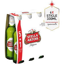 Bere blonda, Stella Artois, 6 x 330 ml - VivoMarket.ro