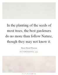 In The Planting Of The Seeds Of Most Trees The Best Gardeners Picture Quotes