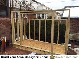 Wall Framing Complete For The 4x8 Lean To Shorage Shed Fleurs En Bois Abri De Jardin Cabanon