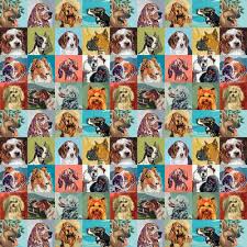 Pet portrait oil painting, painted by you! Paint By Number Dogs Fabric Wallpaper And Home Decor Spoonflower