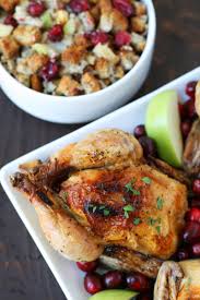 Then pull out the hens and baste with the marmalade. Cornish Hen With Apple Cranberry Stuffing Mom Loves Baking