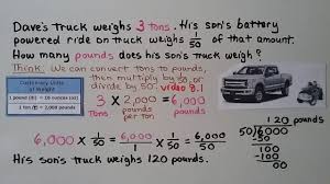 Most other countries use the metric ton, or tonne. 5th Grade Math 10 4 Multistep Measurement Word Problems Youtube