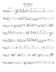 Wii Sports Trombone Solo Sheet Music For Trombone Download Free In Pdf Or Midi Trombone Sheet Music Trombone Music Trombone