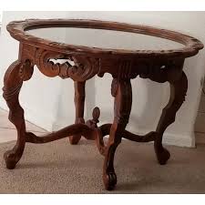 Maybe you would like to learn more about one of these? 1930 S Heavily Carved Wooden Table W Glass Tray Removable Top Chairish