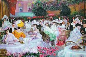 The dinner party is an installation artwork by feminist artist judy chicago depicting place settings for 39 mythical and historical famous women. Dinner Party Oil Painting Painting By Unknown