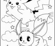 Que ce soit des coloriages pokemon ou encore des coloriages batman, toutes les possibilités sont ouvertes ! Coloriage Pikachu Et Evoli Dessin Gratuit A Imprimer