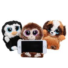 Ty Beanie Boos Big Eyes Plush Toy Doll Phone Holder Plush Toys Penguin Penni Monkey Chimps Dog Pups Ty Baby Shopee Malaysia