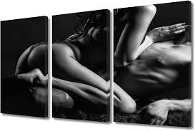 Türkiye TUMOVO Oturma Odası İç Siyah Beyazı Erotik Çift | Ubuy