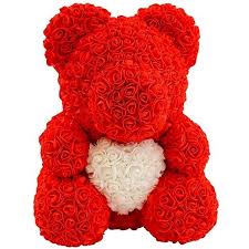 Maybe you would like to learn more about one of these? Rose Bear Red Teddy Bear Made Of Roses With A White Heart 38cm Rose Bear Alzashop Com