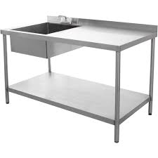 It is made of durable stainless steel material. Bbqguys 30 X 60 Inch Outdoor Rated Stainless Steel Utility Table With Sink And Hot Cold Faucet Discontinued Bbqguys Outdoor Kitchen Cabinets Outdoor Kitchen Cabinets Ideas Camping Table