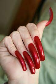 Opi Not Really A Waitress Long Red Nails Long Acrylic Nails Curved Nails