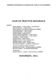 Pdf Uniunea Naţională A Notarilor Publici Din Romania Andreea Andreea Academia Edu