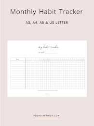 Then adjust your goals and start over the next month with a new set of goals. Printable Habit Tracker How To Make Your Good Habits Stick