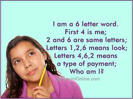 I am a 6 letter word puzzle. Word Riddle Games First 4 Is Me Bhavinionline Com