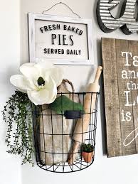 Kitchen Vibes Wire Basket Decor Baskets On Wall Basket Wall Decor