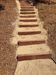 Decomposed Granite And Landscape Timbers Landscape Timbers Landscape Stairs Decomposed Granite