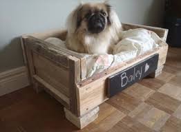 Make a dog bed out of an old blanket or comforter. Pallet Dog Bed Fun Filled Use Of Pallet Woods Wooden Pallet Furniture