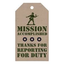 Army Military Mission Accomplished Party Favor Gift Tags Zazzle Com Army Party Decorations Army Party Military Birthday