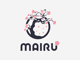 Mairu Sakura Tree Logotype Sakura Blossom Design