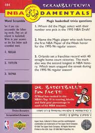 You can use this swimming information to make your own swimming trivia questions. 1996 97 Choice Nba Fundamentals Shaquille O Neal Magic Mercadolibre
