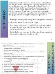 Definisi/arti kata 'interpretasi' di kamus besar bahasa indonesia (kbbi) adalah n pemberian kesan, pendapat, atau pandangan teoretis terhadap sesuatu; Interpretasi