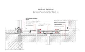 Balkon Mit Dachablauf Abdichtungshohe 0 Bis 2 Cm Dachrand Mit Aufkantung Fassade Moderne Garage Dach