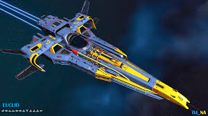 T3 E Wing Longnose Slate Blue And Yellow Box Thruster 3 System Nmscoordinateexchange No Man S Sky Concept Ships Name Pictures