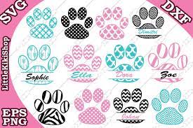 Free Paw Print Svg Paw Monogram Svg Paw Print Bundle Svg Crafter File Download Free Svg Files For Cricut Silhouette