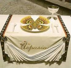 Caroline herschel plate (judy chicago, the dinner party, 1979) the monumental installation, every meticulous detail of which is painstakingly crafted by hand, features an open triangular table, each side 46 ½ feet long, covered with fine white cloths embroidered in gold. 33 Judy Chicago The Dinner Party 1979 Ideas Judy Chicago Judy Dinner Party