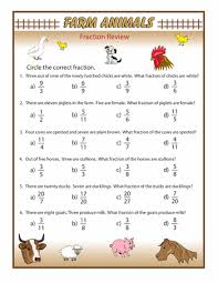 Fraction Fundamentals Farm Animals Fractions Animal Worksheets Third Grade Fractions Worksheets