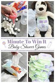 Fun Minute To Win It Baby Shower Games Fun Squared Baby Shower Party Games Baby Shower Game Gifts Fun Baby Shower Games