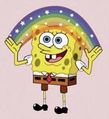 spongebob rainbow sticker by etashastickers in 2021 spongebob drawings spongebob wallpaper rainbow wallpaper