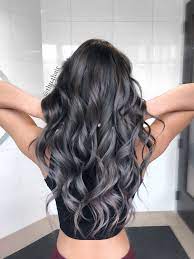Brown balayage for black hair if you have long black hair, think about adding some highlights to give it lots of texture and emphasize your beautiful layered mane. Silver Gray Balayage Hair Color Balayage Silver Hair Color Hair Styles