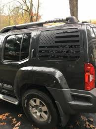 Back Glass Matte Black American Flag Window Decal All Years American Flag Xterra Decals Stickers Vinyl Etsy Nissan Xterra Nissan Adventure 4x4