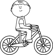 Black And White Boy Drawing Black And White Boy Riding A Bicycle Clip Art Black And White Boy Riding A Bicycle Image Coloring Pages Bicycle Pictures Clip Art