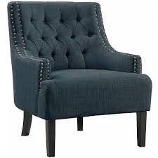 Tailored in a crisp white and indigo weave with contrasting stitching inspired by japanese bookbinding. Homelegance Upholstered Diamond Tufted Accent Chair With Sloped Arms 18 Inch High Seat And Nailhead Trim Indigo Target