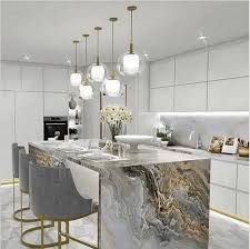 Great ideas gray kitchen cabinets postcards. 5 Kitchens In Grey White And Gold That Will Blow You Away Daily Dream Decor