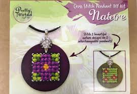 Unfollow diy pendant to stop getting updates on your ebay feed. Pretty Twisted Diy Cross Stitch Pendant Kit Allfreejewelrymaking Com