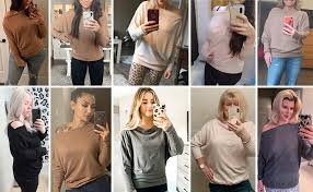 Jolie reid 3/4 sleeve knit top. Lacozy Women S Waffle Knit Off The Shoulder Tops Oversized Long Sleeve Tunic Shirts Pullover Sweaters At Amazon Women S Clothing Store