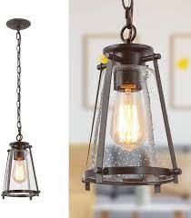 Modern angled handmade ceramic light pendant. Ksana Bronze Pendant Lighting For Kitchen Island Rustic Industrial Pendant Light With Seeded Glass Shade 7 5 W Amazon Com