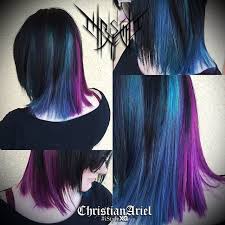 It will come out of the hair depending on how well you. Purple And Teal Blue Hair On Pale Skin Pale Girl Beauty