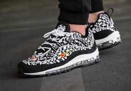 Get Ready For The Nike Air Max 98 All Over Print Black White Kicksonfire Com Sneakers Men Fashion Nike Air Max Best Shoes For Men