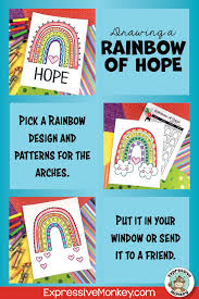 Drawing A Rainbow Of Hope Art Lessons Elementary Art Lessons Rainbow Drawing