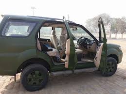 Tata Safari Storme Army Edition Spotted Images And Details