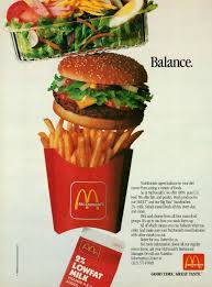 1988 Mcdonald S Salad Burger Fries Milk Balance Vintage Color Photo Print Ad Mcdonalds Mcdonalds Burger And Fries Vintage Recipes