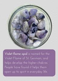 Healing Properties Of Violet Flame Opal Https Loveandlightschool Com Crystal Healing Stones Crystal Therapy Energy Crystals