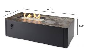 The propane tank fits inside the cabinet with plenty of extra room, so i will be putting magnetic hooks inside to store other items such as a lighter. Kinney Linear Gas Fire Pit Table The Outdoor Greatroom Company