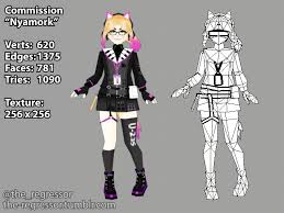 Sensor 3d model making in vroid studio. The Regressor Commission Nyamork Commission Prices For Low