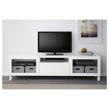Ikea Besta Tv Bench Lappviken Sindvik White Clear Glass Tv Bench Ikea Tv Unit